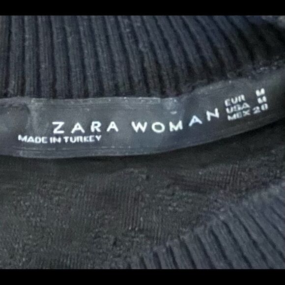 Zara Womens A-line Short Sleeve Sweater Dress - Picture 5 of 5